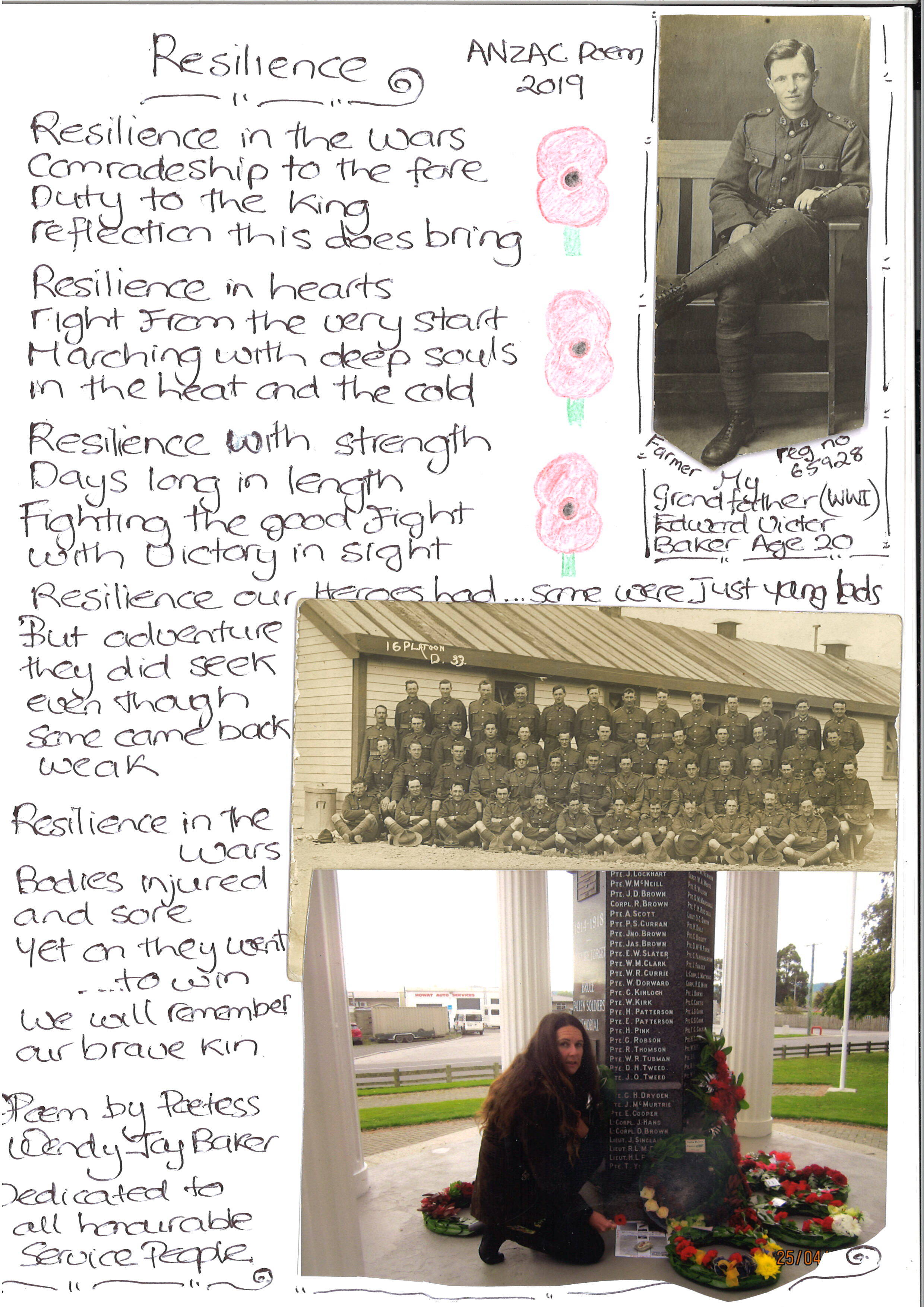 Edward Victor Baker Online Cenotaph Auckland War Memorial Museum