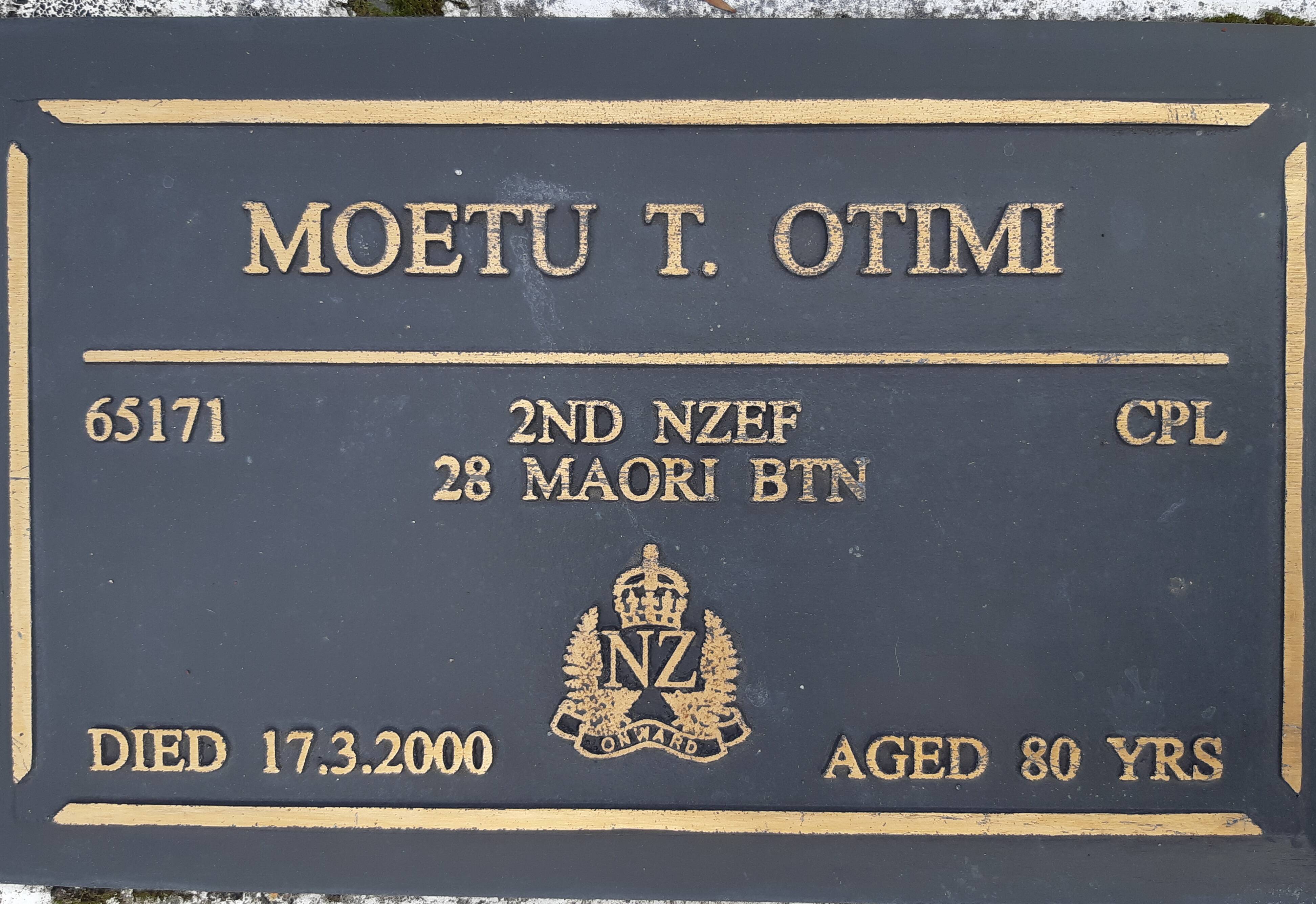 Moetu Taihiaha Otimi