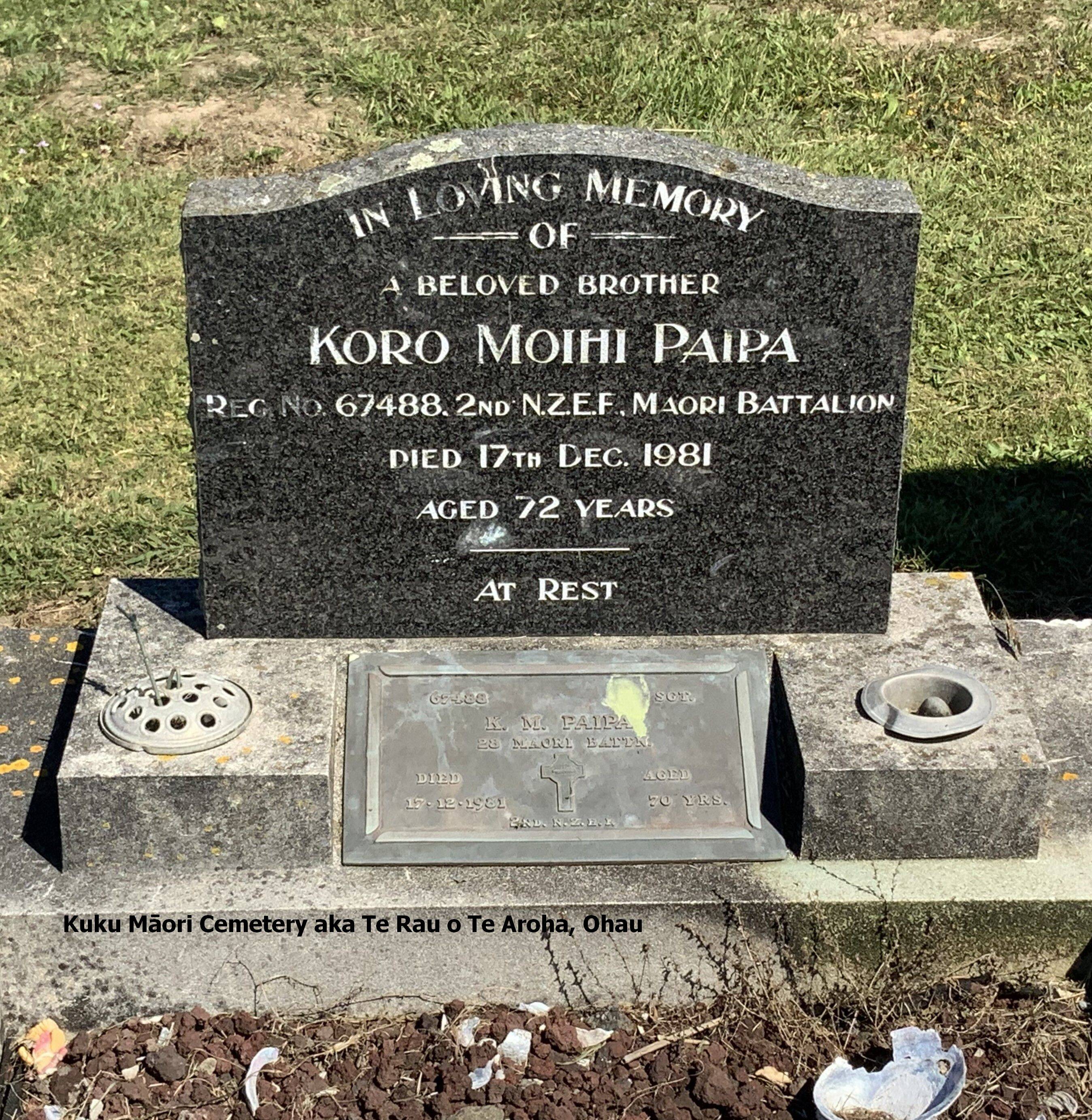 Koro Moihi Paipa