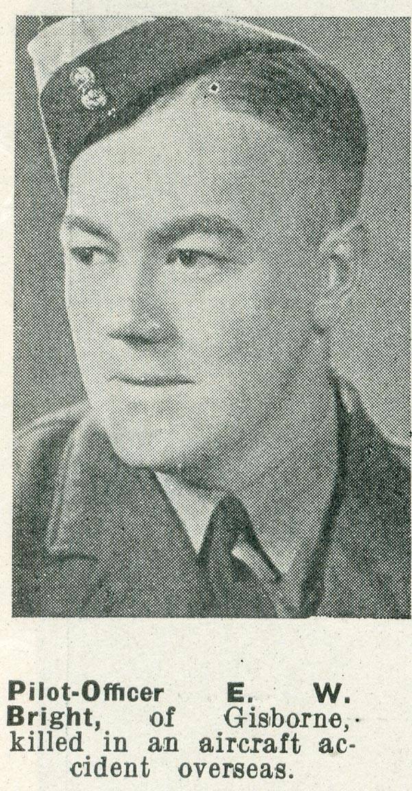 Ernest William Bright Online Cenotaph Auckland War Memorial Museum