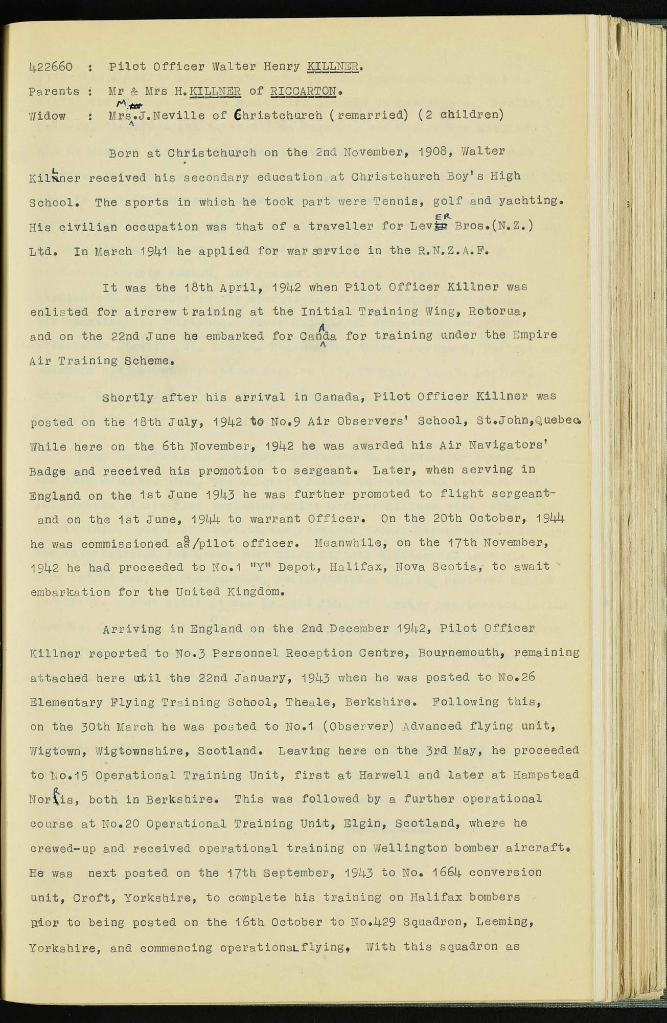 Walter Henry Killner