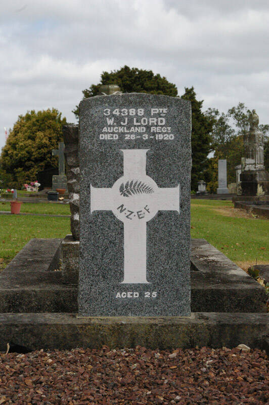 William Jasper Lord Online Cenotaph Auckland War Memorial Museum