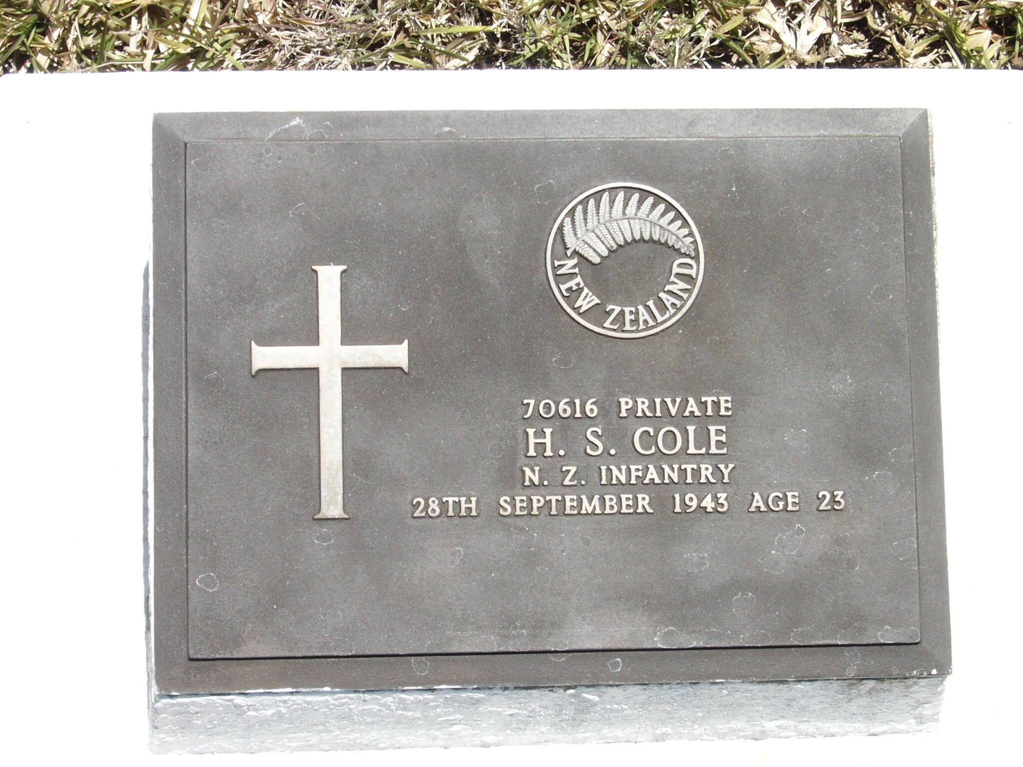 Harold Stanley Cole Online Cenotaph Auckland War Memorial Museum