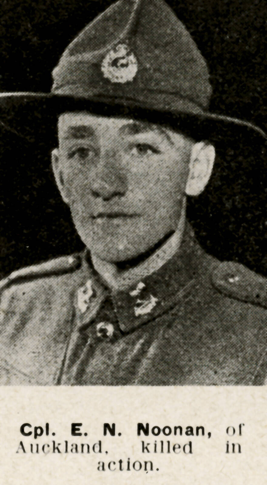 Edmund Noel Noonan Online Cenotaph Auckland War Memorial Museum