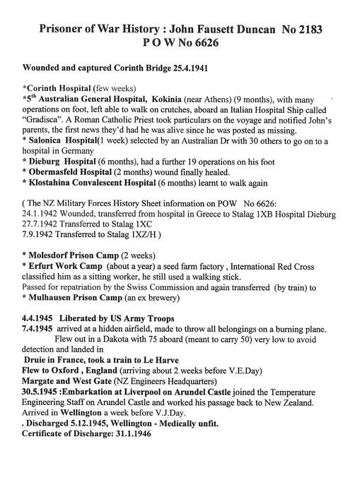 John Fausett Duncan - Online Cenotaph - Auckland War Memorial Museum